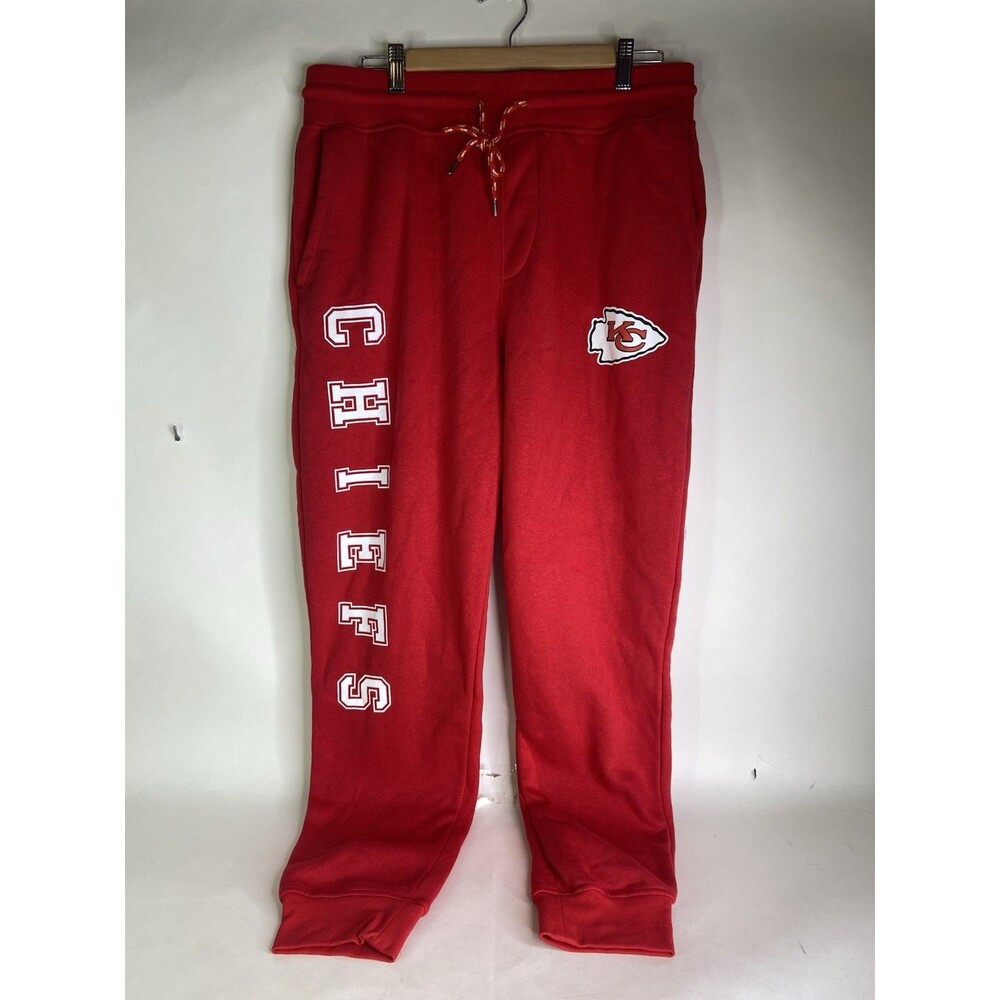 Kansas City Chiefs KC Ultra Game Day NFL Red Jogger Pants Sweatpants Mens Size L